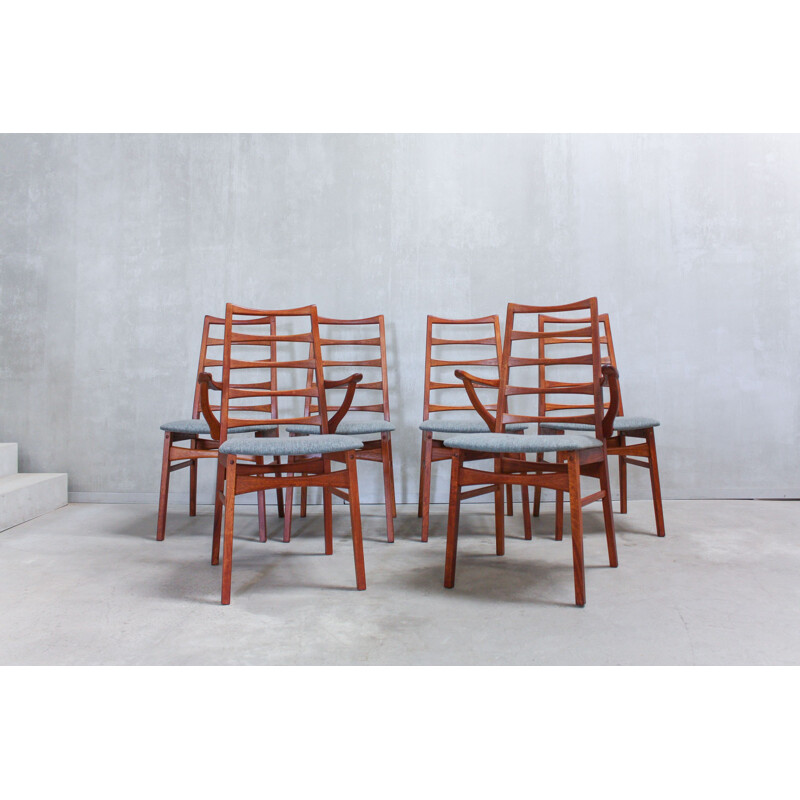 Set of 6 vintage teak dining chairs by Dyrlund, Denmark, 1960s