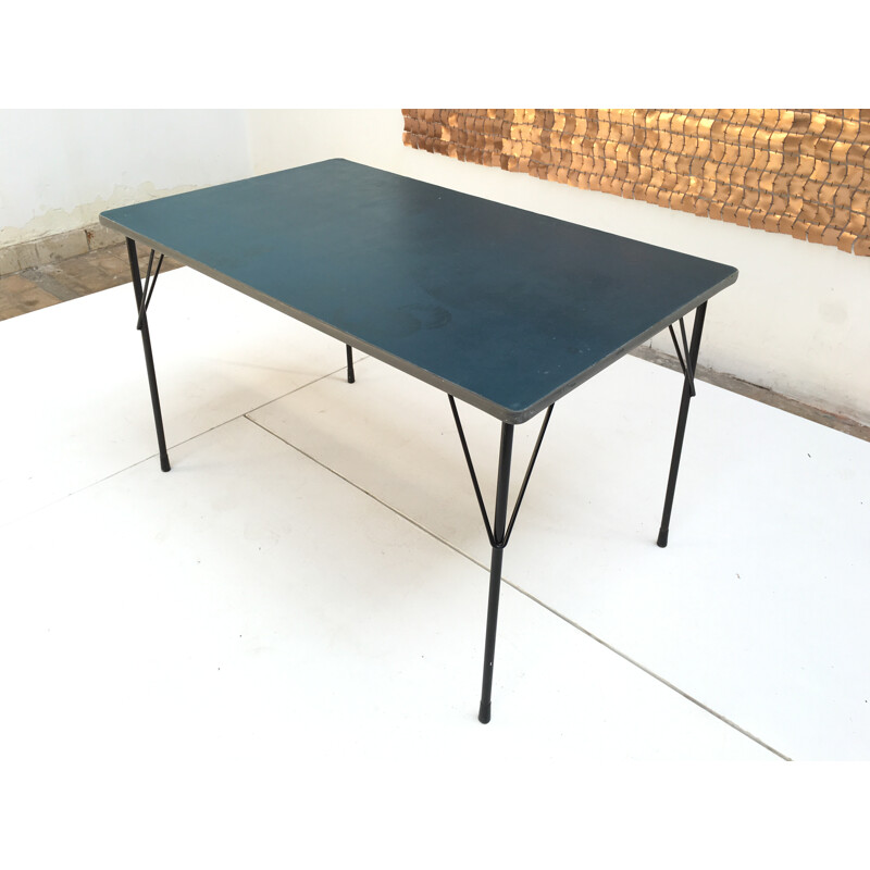 Vintage linoleum table by Wim Rietveld for Gispen, 1950