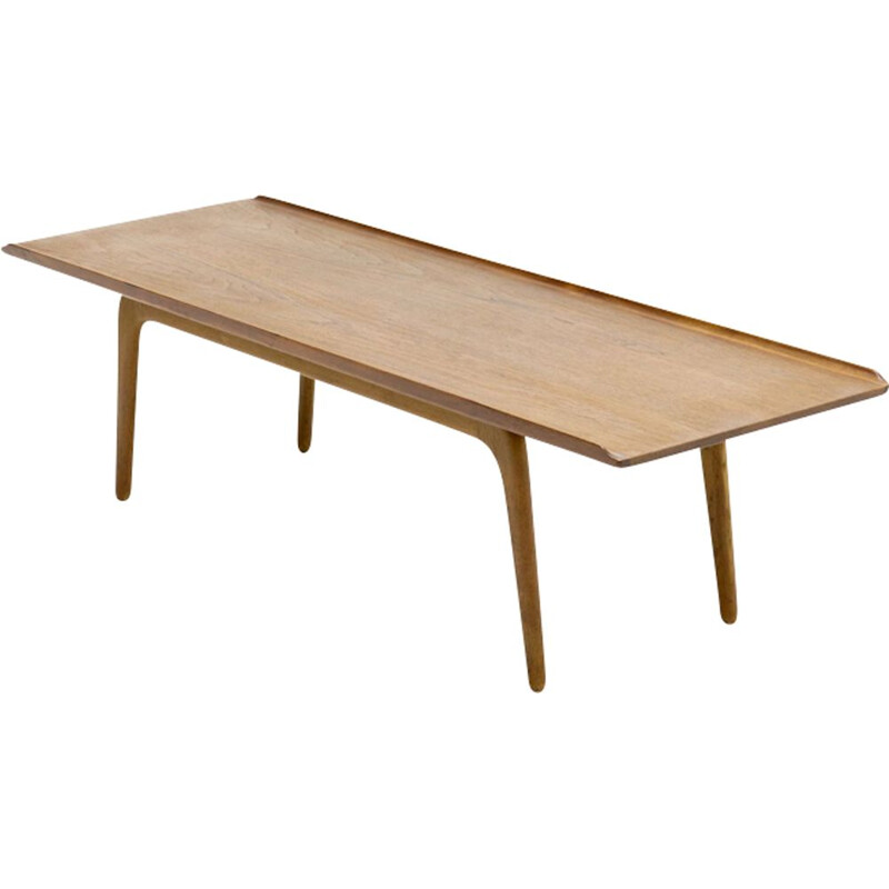 Table basse vinatge en teck et chêne par Aksel Madsen Bender pour Bovenkamp, 1960