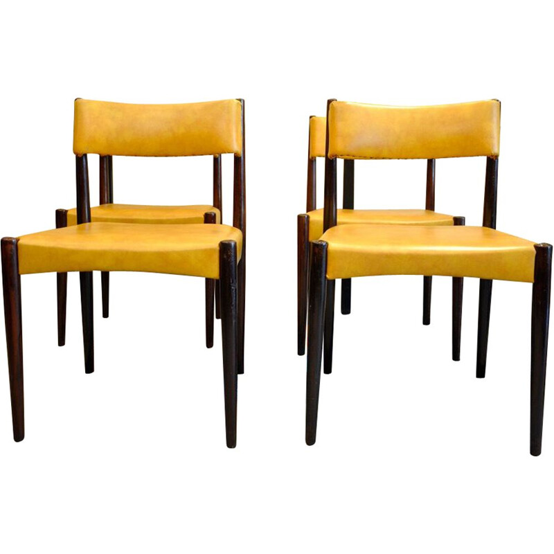Ensemble de 6 chaises vintage scandinaves, 1970