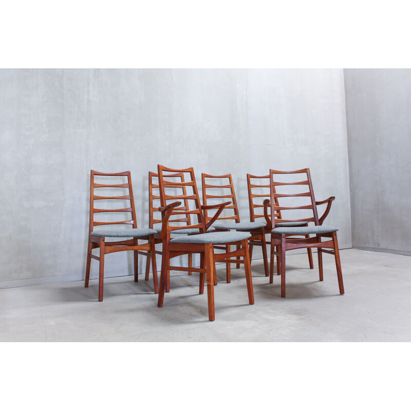 Set of 6 vintage teak dining chairs by Dyrlund, Denmark, 1960s