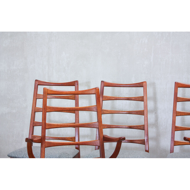 Set of 6 vintage teak dining chairs by Dyrlund, Denmark, 1960s