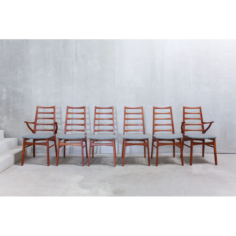 Set of 6 vintage teak dining chairs by Dyrlund, Denmark, 1960s