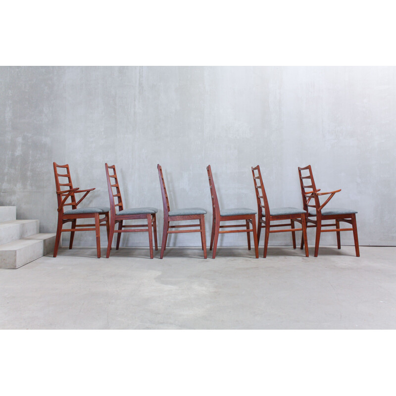 Set of 6 vintage teak dining chairs by Dyrlund, Denmark, 1960s