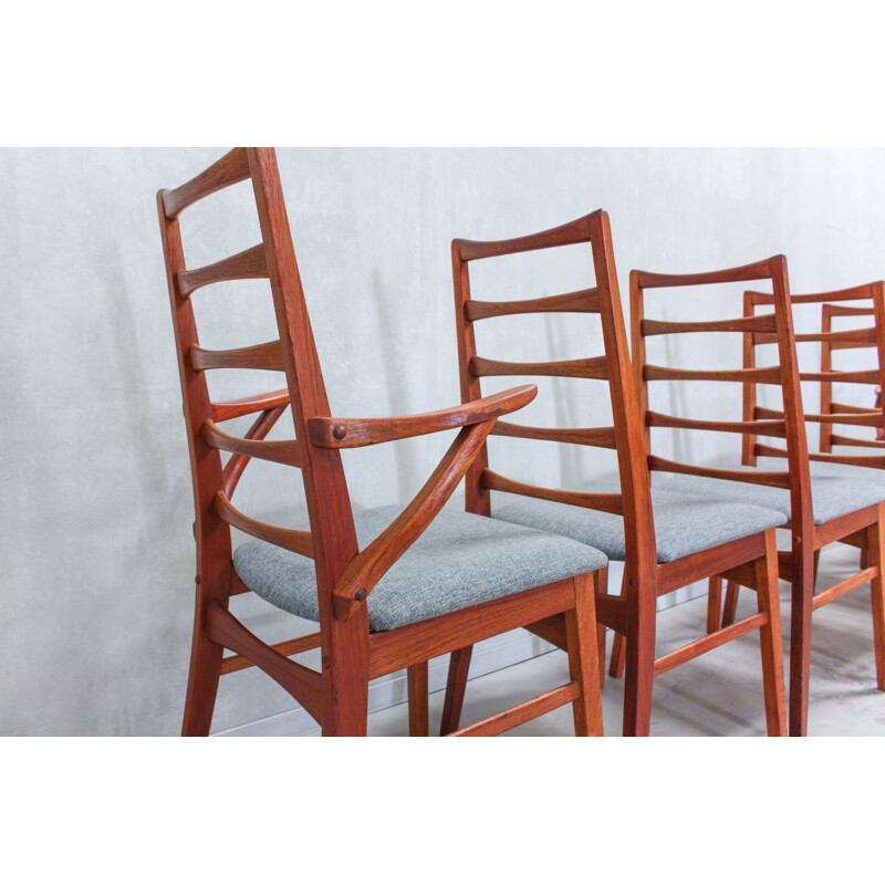 Set of 6 vintage teak dining chairs by Dyrlund, Denmark, 1960s