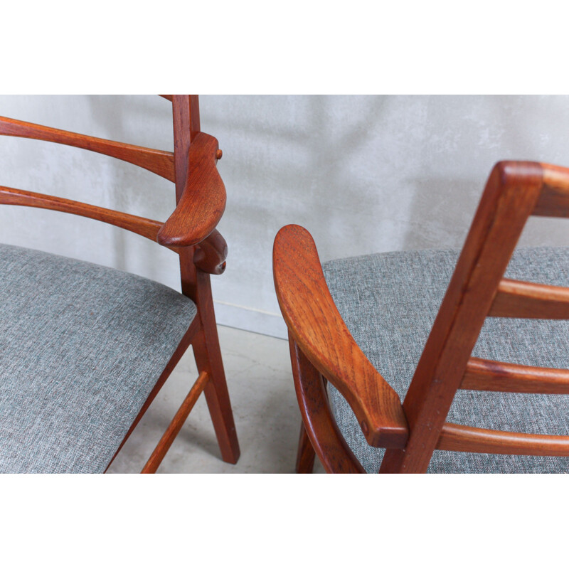 Set of 6 vintage teak dining chairs by Dyrlund, Denmark, 1960s