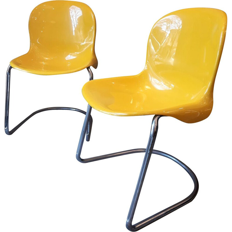 Pair of vintage "Cadsana" chairs by Pier Luigi Gianfranchi for ICF De Padova, 1970s