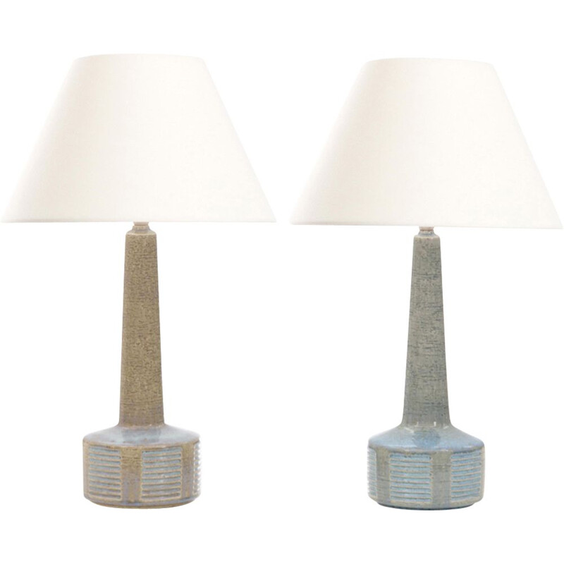 Paire de lampes vintage Palshus en céramique modèle DL26 