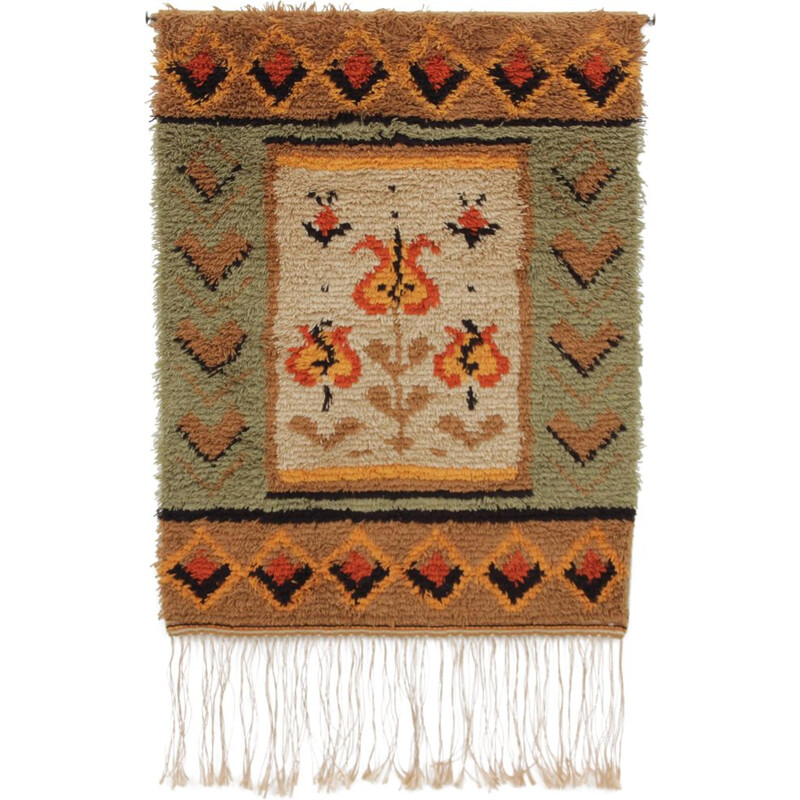 Vintage wool wall tapestry by Skade Soöderholm, Finland