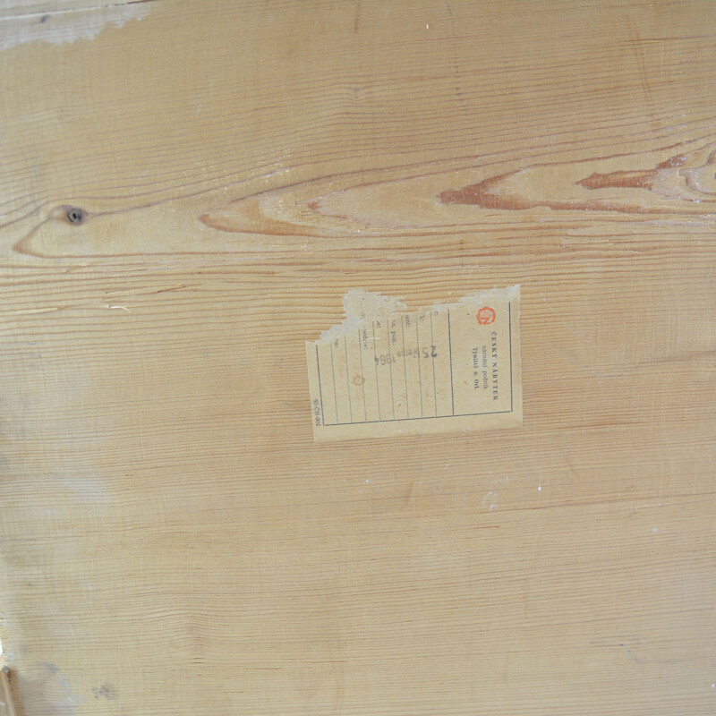 Vintage beech wood coffee table by J. Jiroutek, Czechoslovakia, 1960s