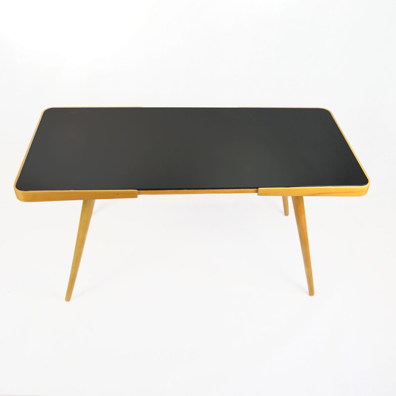 Vintage beech wood coffee table by J. Jiroutek, Czechoslovakia, 1960s