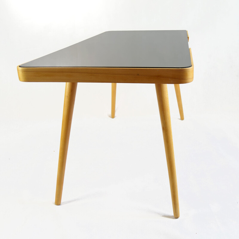 Vintage beech wood coffee table by J. Jiroutek, Czechoslovakia, 1960s