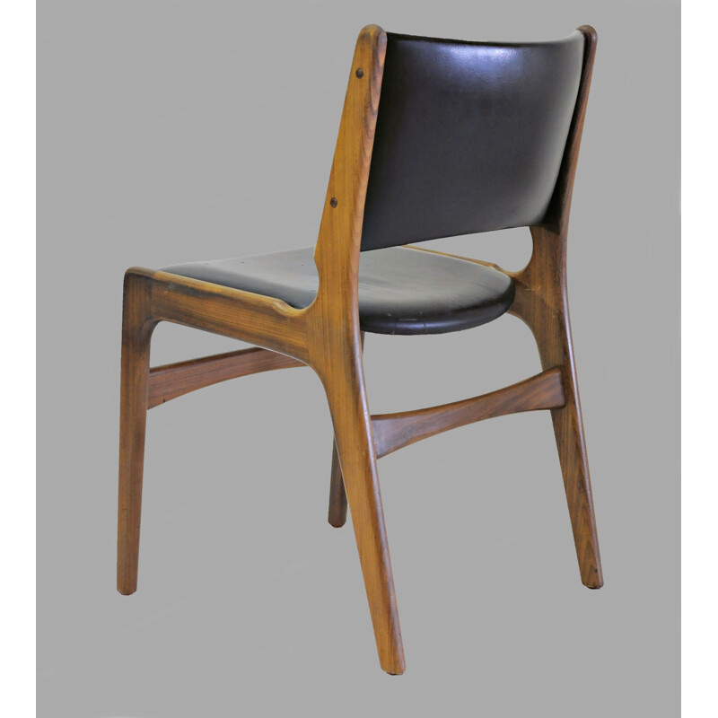 Juego de 6 sillas vintage de teca de Erik Buch para Oddense Maskinsnedkeri, 1960