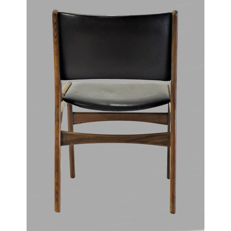 Set of 6 vintage teak chairs by Erik Buch for Oddense Maskinsnedkeri, 1960