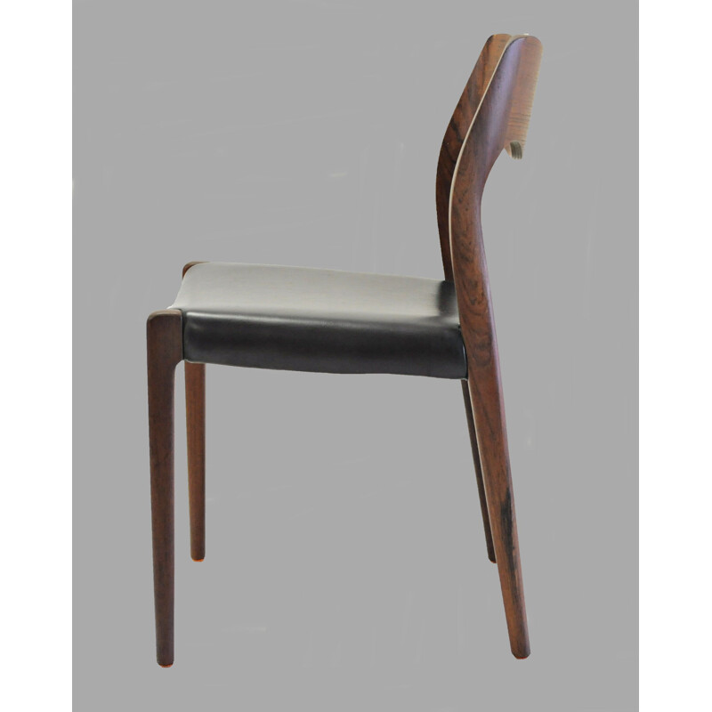 Set of 6 vintage teak dining chairs by Niels Otto Møller, 1951