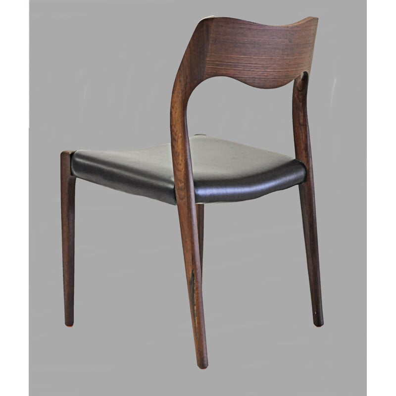 Set of 6 vintage teak dining chairs by Niels Otto Møller, 1951