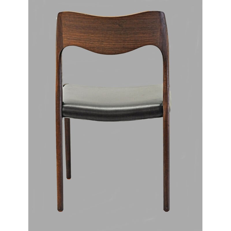 Set of 6 vintage teak dining chairs by Niels Otto Møller, 1951