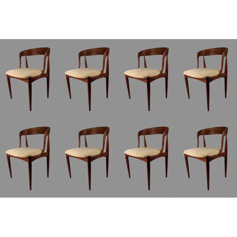 Set of 8 vintage dining chairs by Johannes Anderasen for Uldum Møbelfabrik, 1965