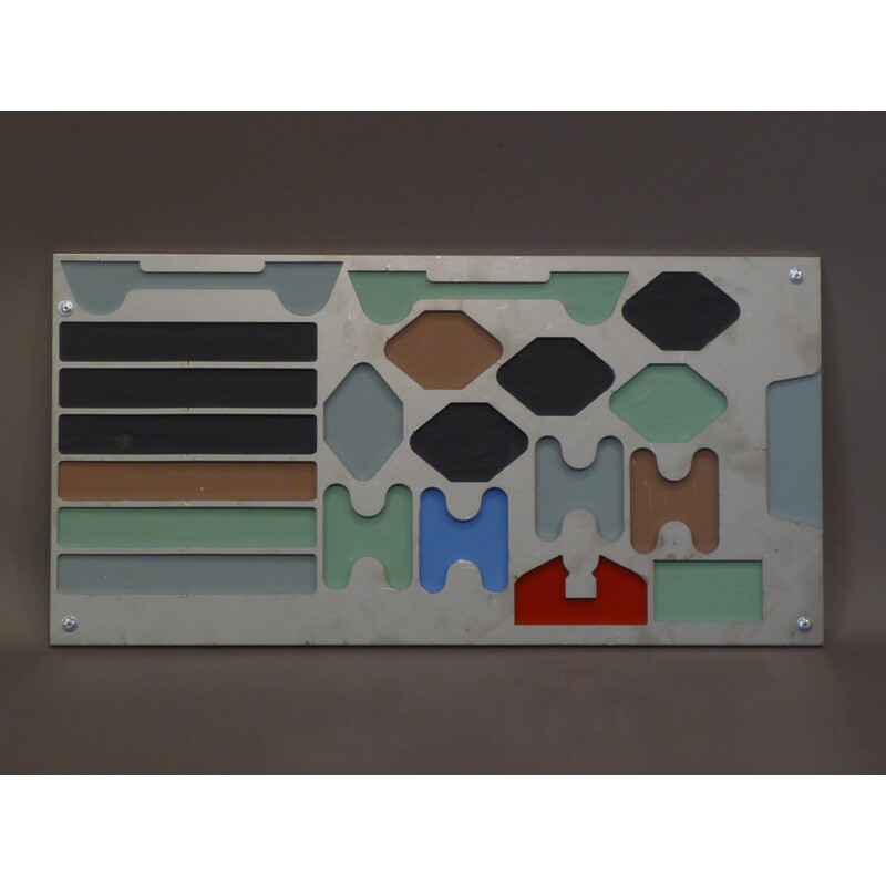 Wall decoration in steel and lacquer - 1960s
