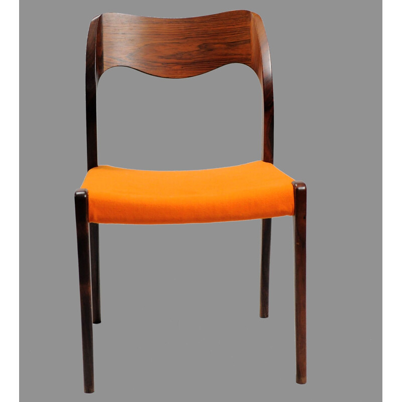 Set of 8 vintage rosewood dining chairs by Niels Otto Møller, 1951