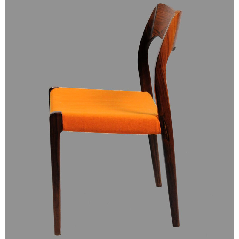 Set of 8 vintage rosewood dining chairs by Niels Otto Møller, 1951