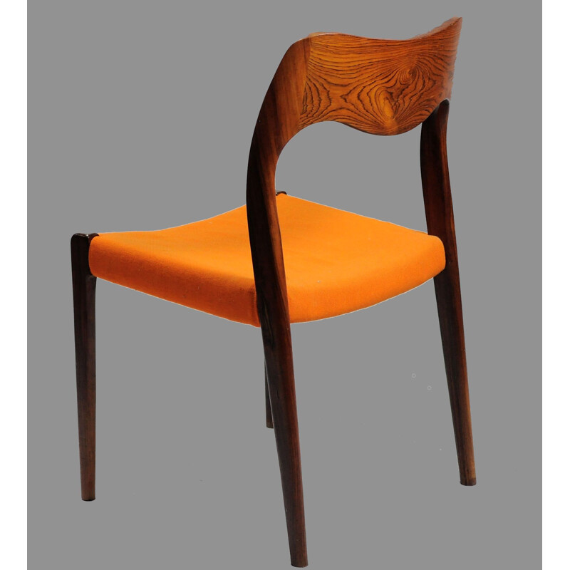 Set of 8 vintage rosewood dining chairs by Niels Otto Møller, 1951