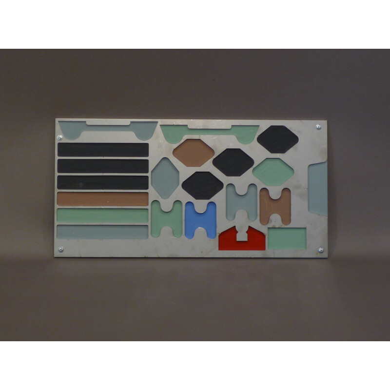 Wall decoration in steel and lacquer - 1960s