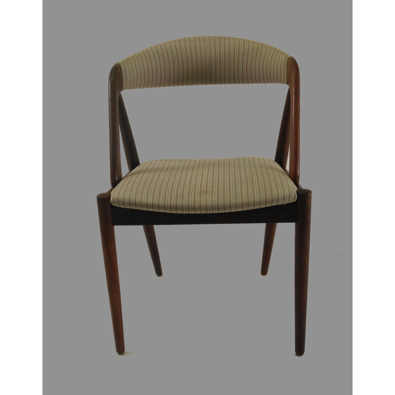 Set of ten vintage dining chairs in teak by Kai Kristiansen, 1960s