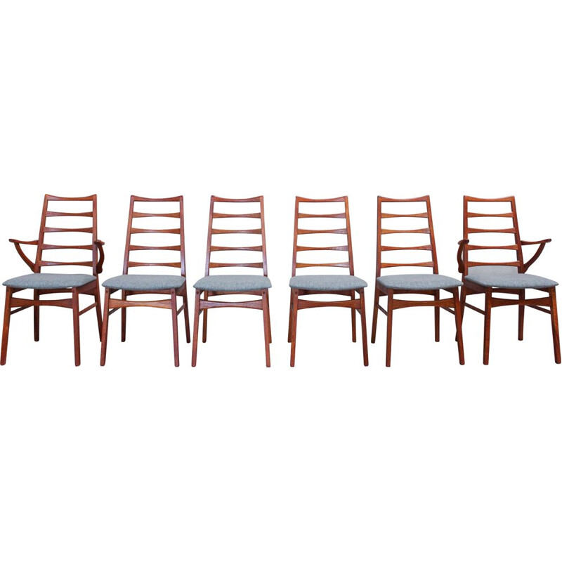 Set of 6 vintage teak dining chairs by Dyrlund, Denmark, 1960s