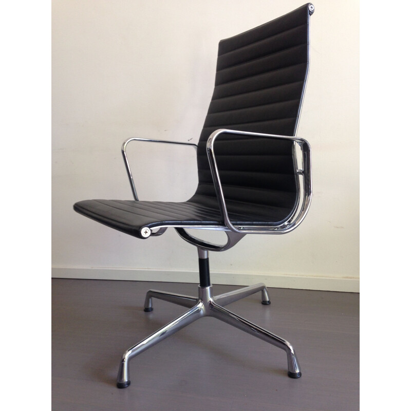 Vintage black leather desk chair