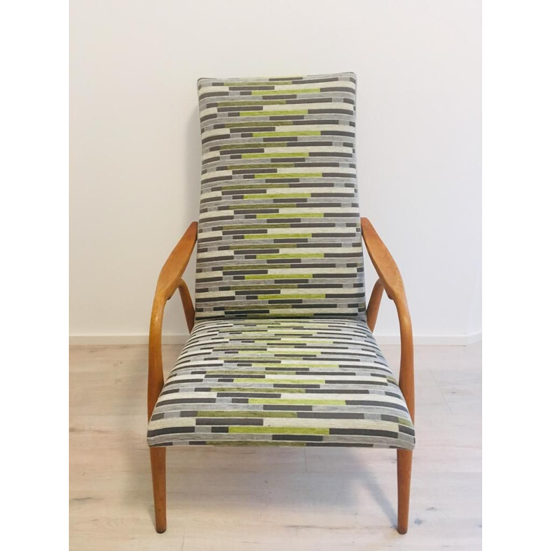 Grijze vintage fauteuil van Antonin Suman voor Ton, 1960