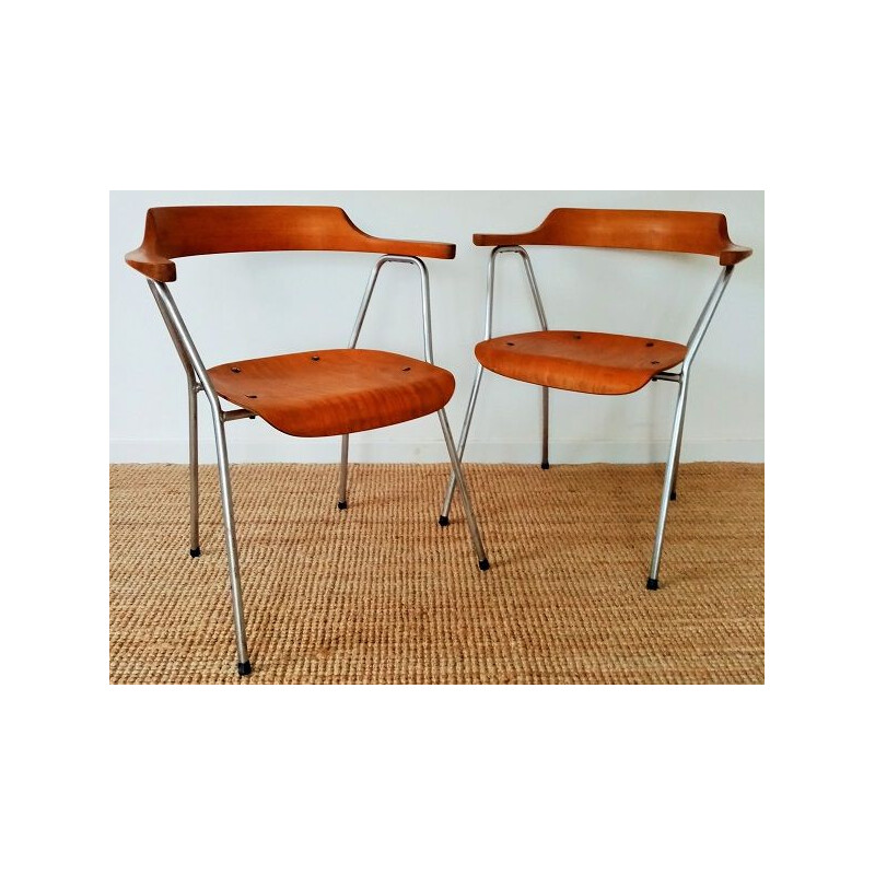 Pair of vintage chairs 4455 by Niko Kralj by Stol Kamnik 1955