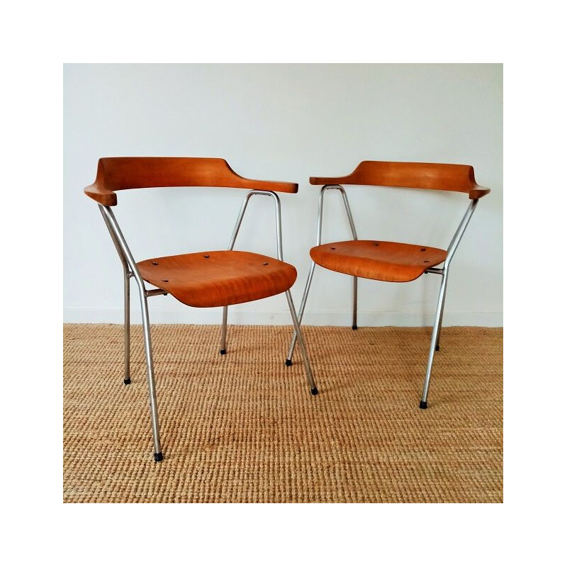 Pair of vintage chairs 4455 by Niko Kralj by Stol Kamnik 1955
