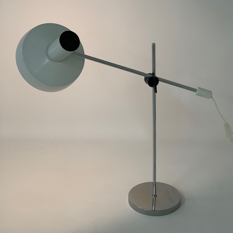 Vintage white desk lamp by J. Hoogervorst for Anvia, 1960