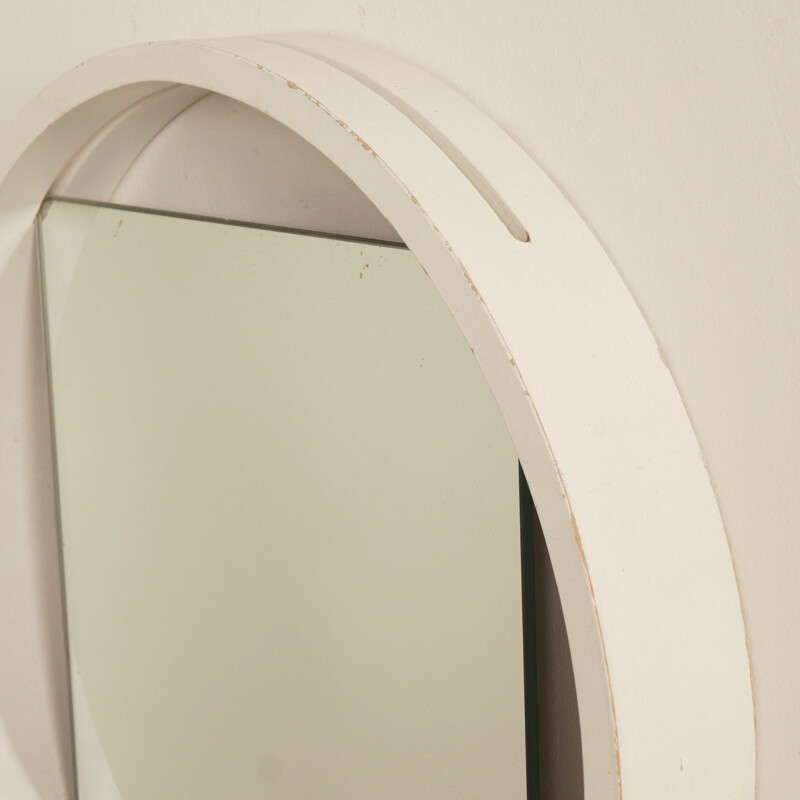 Vintage White Wall Mirror DZ84 by Benno Premsela for Spectrum, 1950s