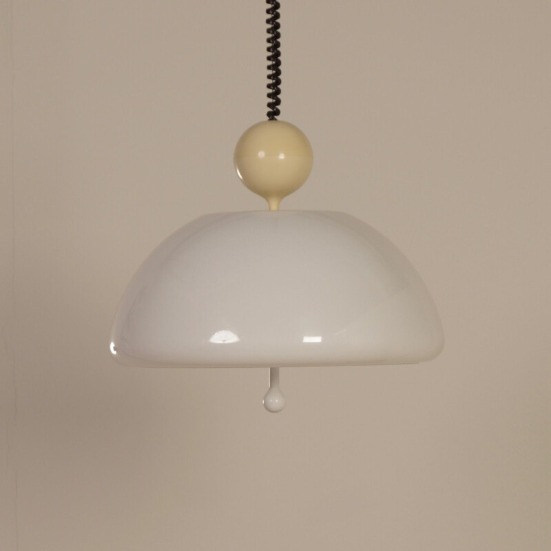 Vintage Hanging Lamp model 1700 Saliscendi by Elio Martinelli for Martinelli Luce Italy 1970s