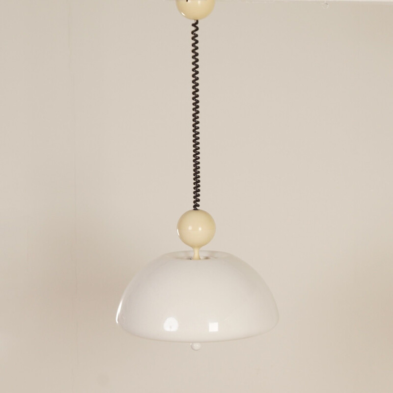 Vintage Hanging Lamp model 1700 Saliscendi by Elio Martinelli for Martinelli Luce Italy 1970s