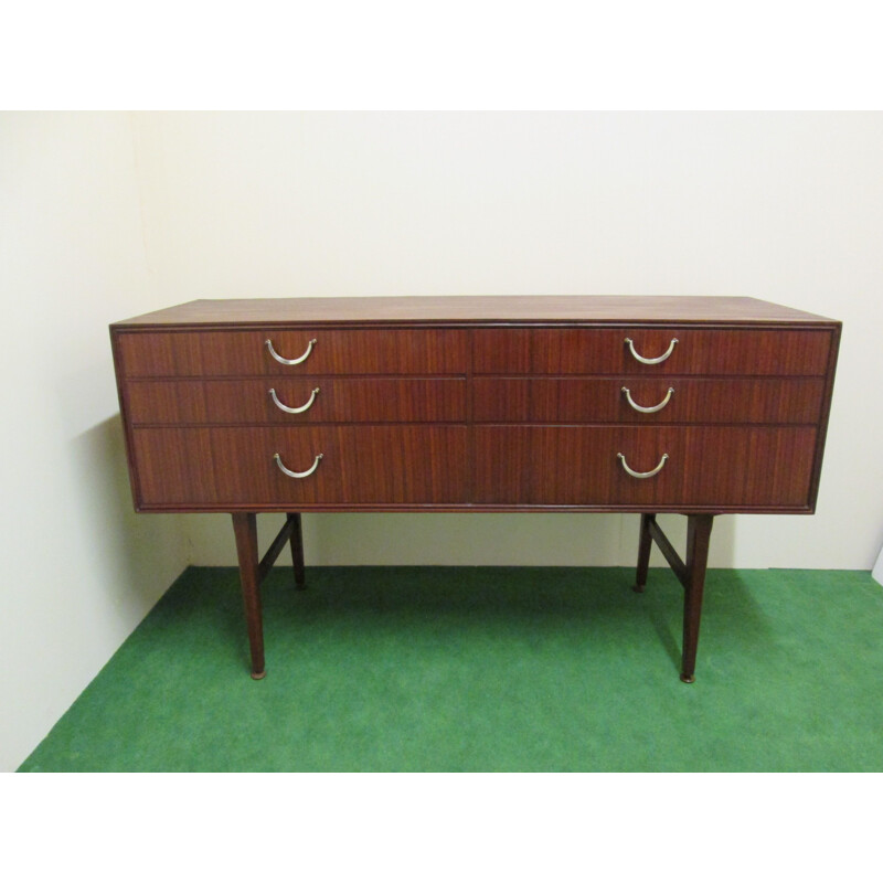 Vintage mahogany chest of drawers, 1960