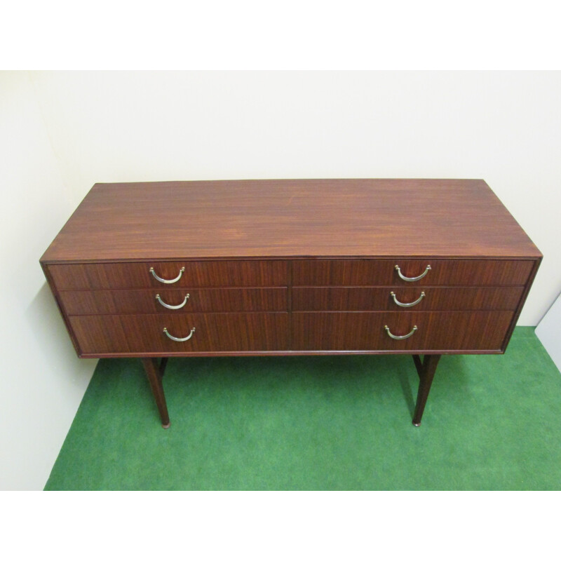 Vintage mahogany chest of drawers, 1960