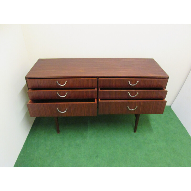 Vintage mahogany chest of drawers, 1960