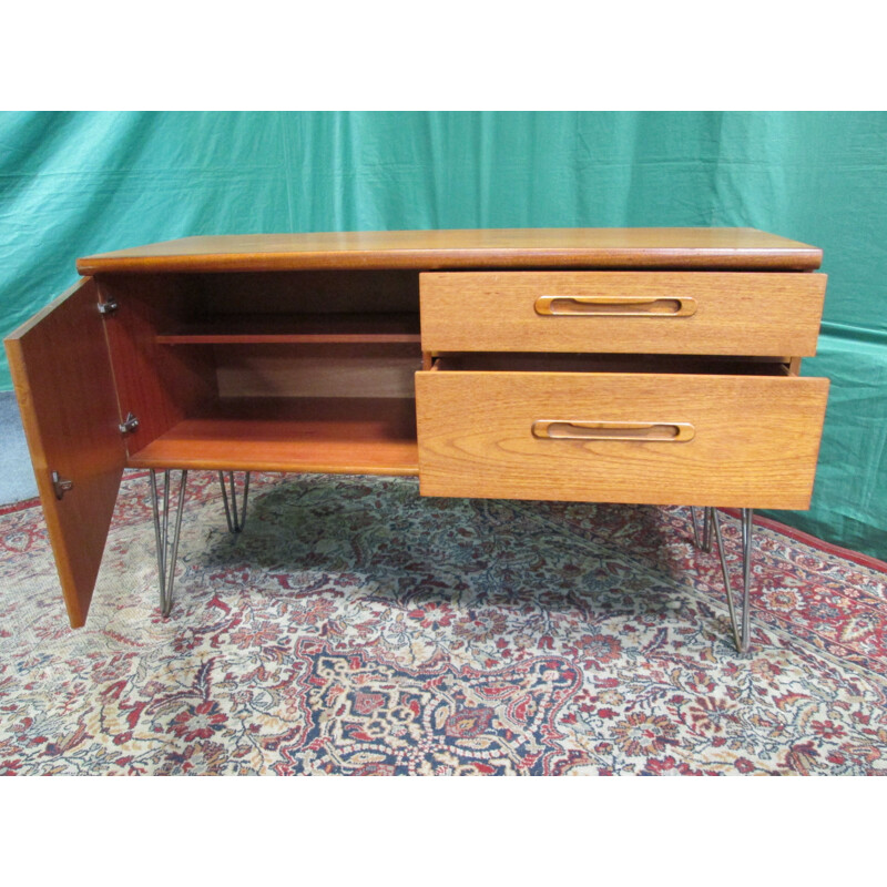 Vintage teak sideboard and pin feet, 1960s 