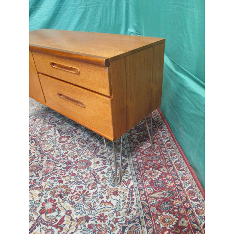 Vintage teak sideboard and pin feet, 1960s 