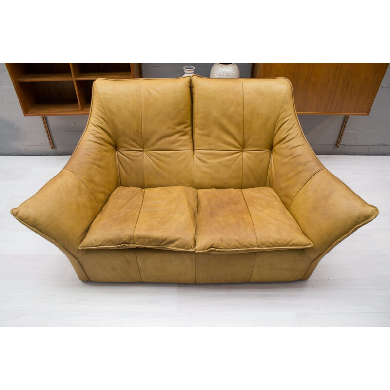 Vintage Denver 2-Sitzer-Sofa aus Leder von Gerard Van Den Berg für Montis, 1970