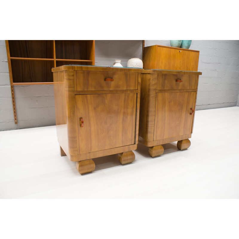 Pair of Art Deco Austrian Night Stands, 1930s