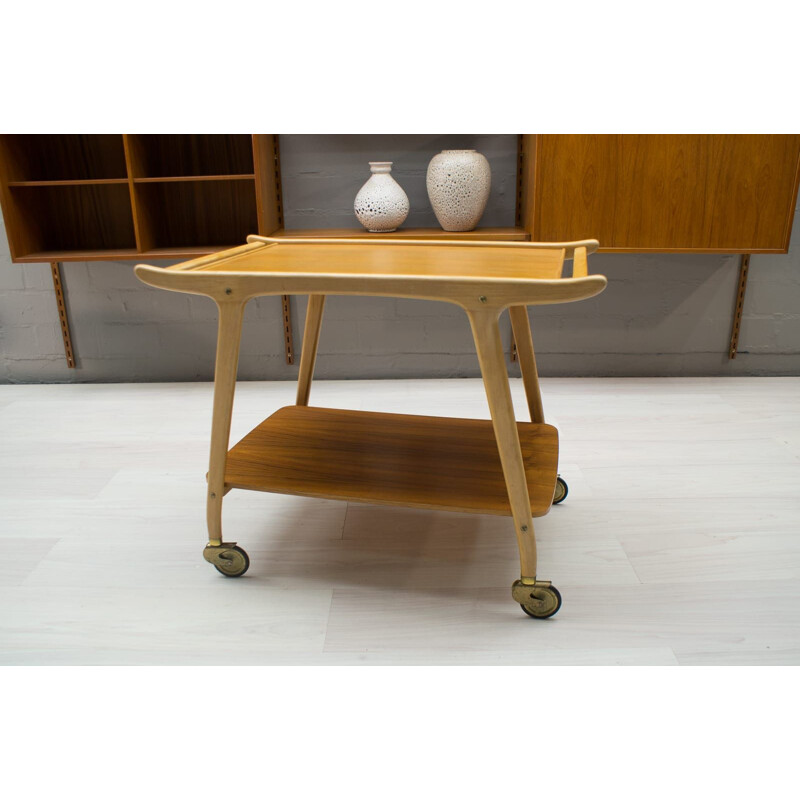 Vintage Scandinavian Trolley in wood, 1960s