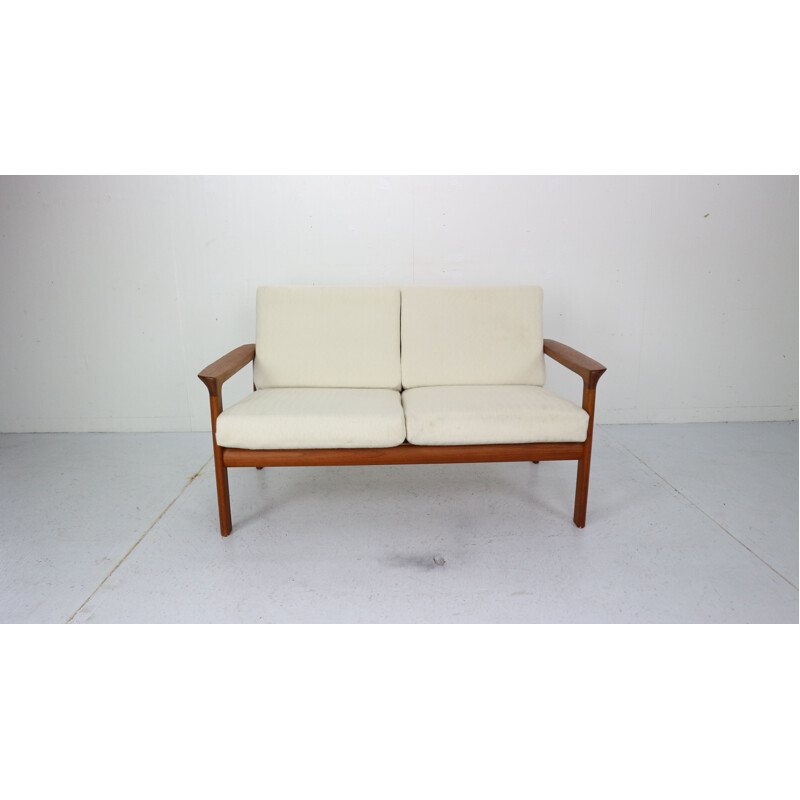 Vintage Danish 2-Seat Sofa in Teak  by Sven Ellekaer for Komfort, Denmark 1960s