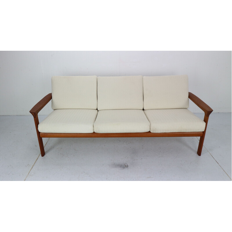 Vintage Danish Teak 3-Seat Sofa by Sven Ellekaer for Komfort, Denmark , 1960s