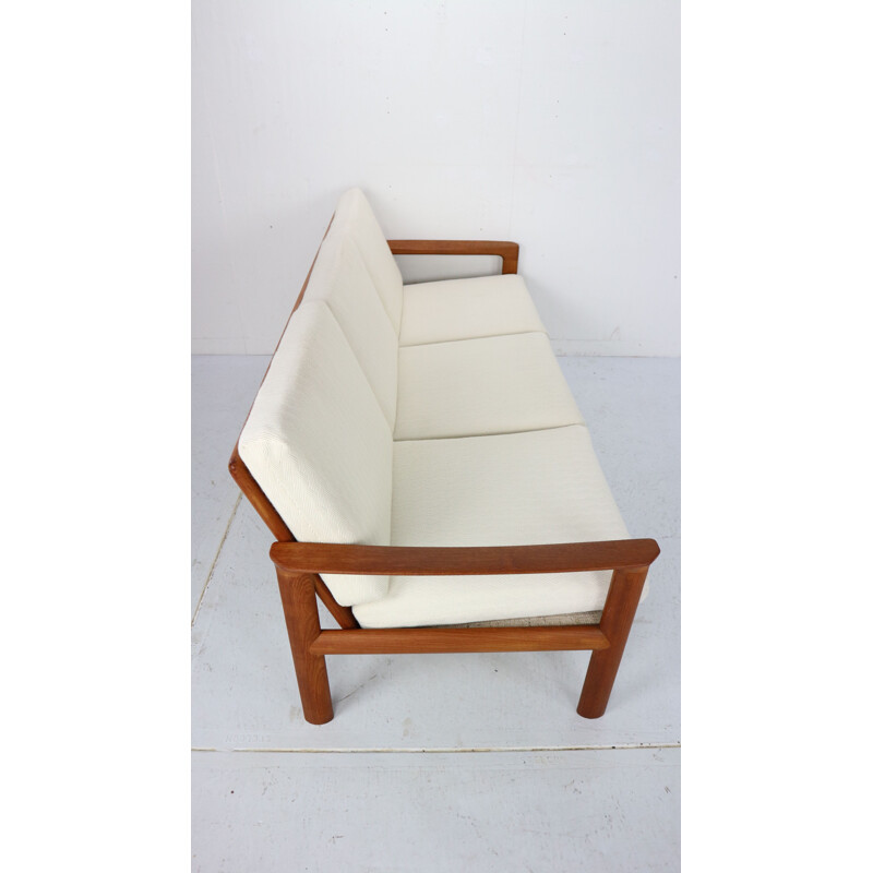 Vintage Danish Teak 3-Seat Sofa by Sven Ellekaer for Komfort, Denmark , 1960s