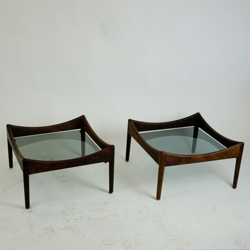 Vintage pair of Scandinavian Coffee Tables in rosewood by Kristian Vedelby, 1963 