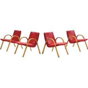 Set of 4 vintage chairs by Hugues Steiner for Steiner 